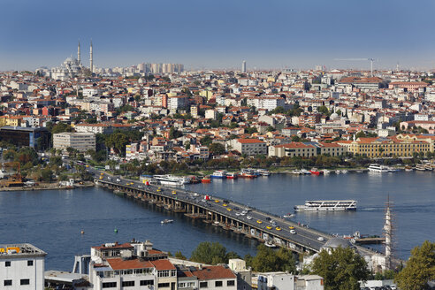 Türkei, Istanbul, Blick vom Galata-Turm und Fatih-Moschee im Hintergrund - SIE003414