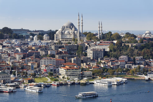 Türkei, Istanbul, Blick vom Galata-Turm und der Suleymaniye-Moschee - SIEF003415