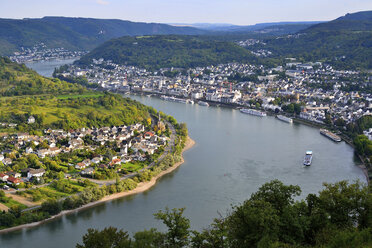 Deutschland, Rheinland-Pfalz, Blick auf Boppard am Rhein - MHF000127