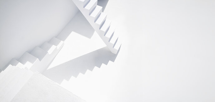 Weiße moderne Treppe für Firmenkunden - PDYF000437