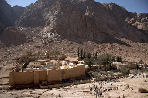 Egypt, View of St Katherine's Abbey at desert Sinai - TK000092