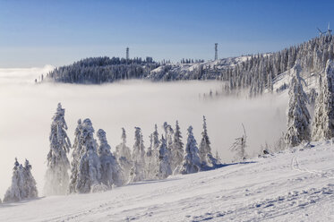 Germany, View of foggy Black Forest - JOKF000020