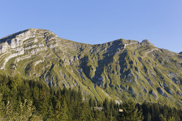 Österreich, Vorarlberg, Blick auf den Berg Kanisfluh im Bregenzer Wald - SIEF003562