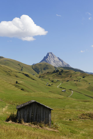 Österreich, Tirol, Vorarlberg, Blick auf den Biberkopf, lizenzfreies Stockfoto