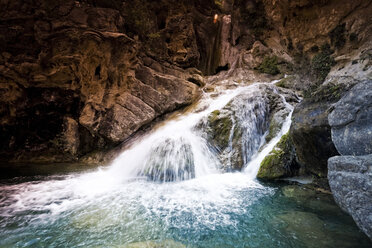 Spanien, Andalusien, Wasserfall des Rio Guadalquivir in der Sierra de Cazorla - MS002856