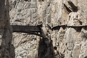 Spain, Andalusia, El Chorro, Caminito del Rey, Small walkway along gorge - MS002882
