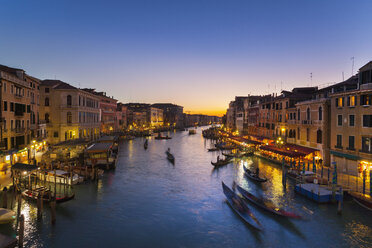 Italy, Venice, View of Grand Canal at dusk - HSIF000152