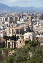 Spanien, Malaga, Stadtbild und Kathedrale von Malaga - WW002838