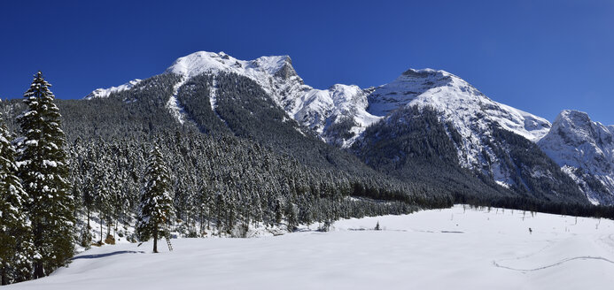 Österreich, Tirol, Karwendelgebirge im Schnee - ESF000367