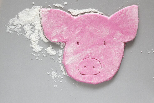 Cookie formed like face of a pig, studio shot - HSTF000029