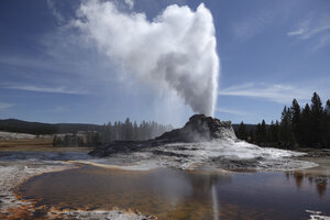 Blick auf den Castle Geysir im Yellowstone National Park - MR001352