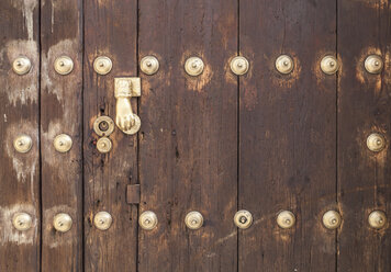 Spain, Wooden door, close up - WVF000361