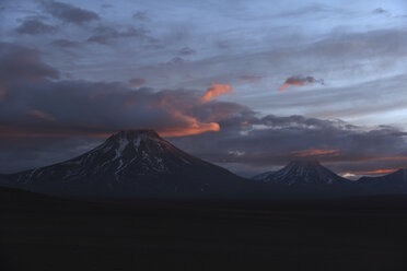 Chile, Blick auf die Vulkanreihe Lascar - RM000593