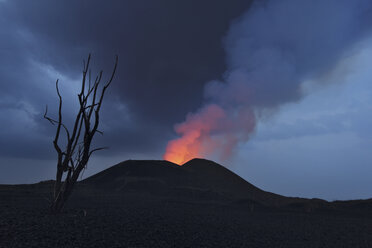 Kongo, Blick auf den Lavaausbruch des Vulkans Nyamuragira - RM000538