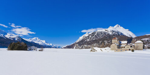 Schweiz, Blick auf das Schloss Crap da Sass - WDF001716