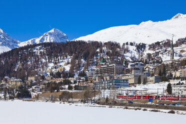 Switzerland, View of Rhaetian Railway at St Moritz - WD001676