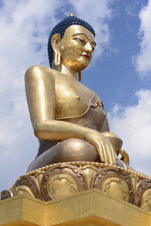 Bhutan, Thimphu, Statue of Buddha at Buddha point, close up - HL000177