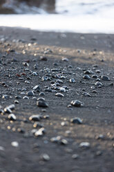 Indonesia, Stones on black beach, close up - AMF000002