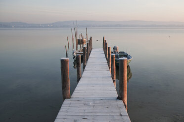 Germany, Baden Wuerttemberg, Jetty on Lake Constance - BSTF000056