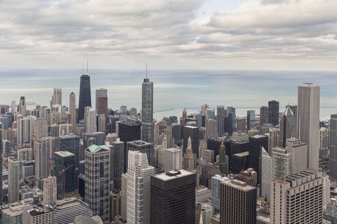 USA, Illinois, Chicago, Blick vom Willis Tower auf den Michigansee - FOF005079
