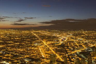 USA, Illinois, Chicago, Blick vom Willis Tower auf den Michigansee - FO005098