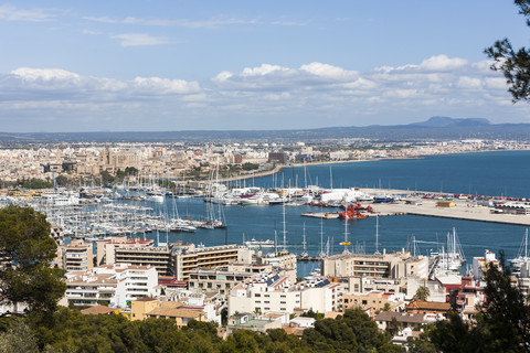 Spanien, Mallorca, Palma, Blick vom Schloss Bellver, lizenzfreies Stockfoto