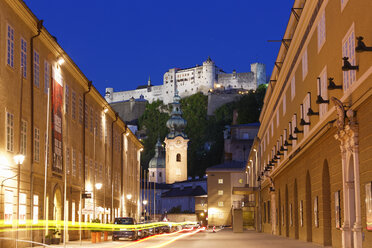 Austria, Salzburg, View of Hohensalzburg Castle and university - SIE003936