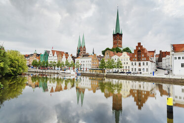 Germany, Schleswig Holstein, Lubeck, View of church in city - MS002930