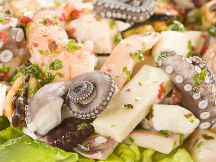 Octopus salad garnishing with red pepper - CHF000024