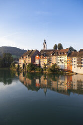 Germany, Switzerland, View on Laufenburg at River Rhine - MSF002939