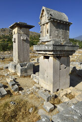 Turkey, View of Harpi tomb and lycian sarcophagus - ES000418