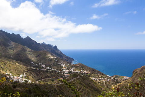 Spanien, Blick auf das Anaga-Gebirge, lizenzfreies Stockfoto