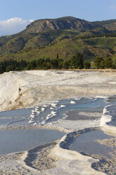 Turkey, View of Travertine terraces of Pamukkale - SIE003992