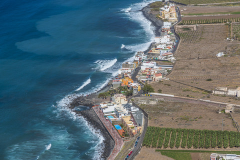 Spanien, Gran Canaria, San Felipe, Blick auf die Atlantikküste, lizenzfreies Stockfoto