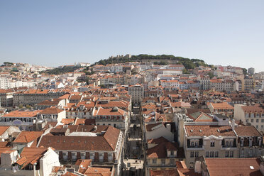 Portugal, Lisbon, View of city with Castle of Sao Jorge - SKF001305