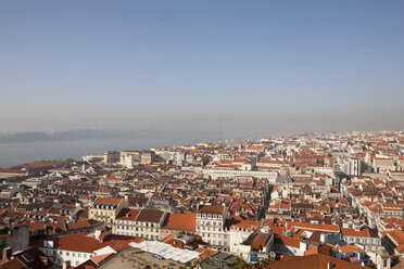 Portugal, Lisbon, View of crowded Portugal city - SKF001309