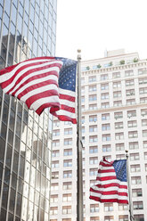 USA, New York, Ansicht der amerikanischen Flagge - SKF001421