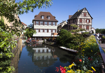 France, Colmar, View of Venice Petite with restaurant - AM000652