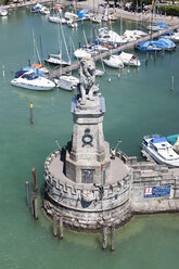 Germany, Bavaria, Statue of lion at Lake Constance - AM000672