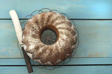 Marmorkuchen mit Messer auf Kühlgestell, Nahaufnahme - OD000219