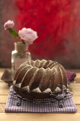 Marble cake on cooling rack, close up - OD000217