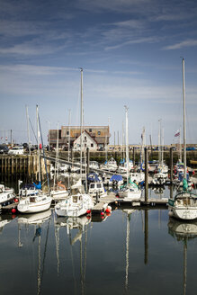 Great Britain, Scotland, Fife, Anstuther, harbour with boats - SBD000171