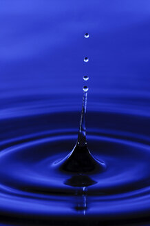 Water drops, blue background - MOF000197