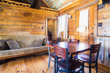 USA, Texas, Interior of rustic farm house - ABAF000975