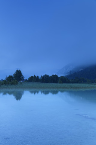 Austria, Tyrol, View of Achensee lake at dawn stock photo