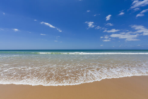 Portugal, Lagos, Blick auf den Sandstrand - WDF001863