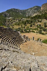 Turkey, View of lycian theater at archeological site of Pinara - ES000487