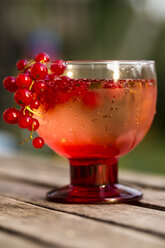 Germany, Bavaria, Glass with redcurrant punch - SARF000097