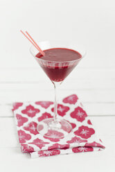 Blackberry smoothie on napkin - CZF000005