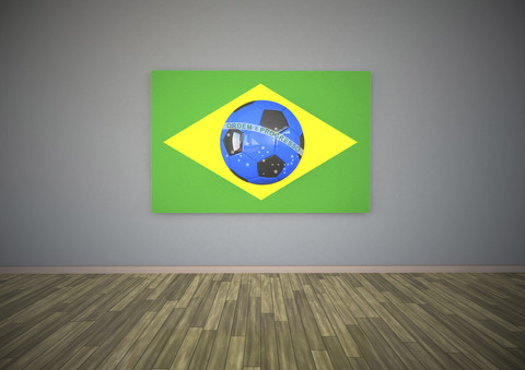 Brasil Blue Football stock photo